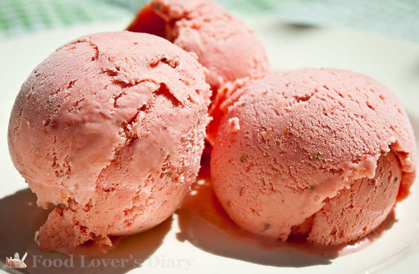 Icecream photographed outside on a sunny day - you have to be quick!