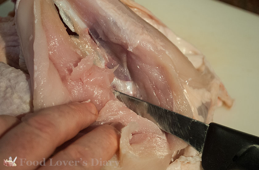 Gently clean away the flesh from the bone